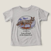 Island Fox Toddler T Shirt Grey Fade Logo (デザイン正面)