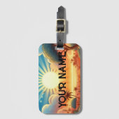Island Getaway Sunrise Personlized  ラゲッジタグ (正面縦)