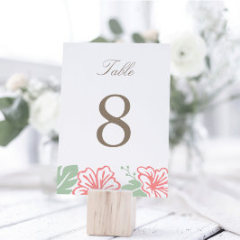 Island Hibiscus Table Number Card テーブルナンバー