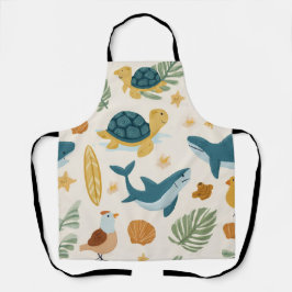 Island Mood All-Over Print Apron Gift エプロン