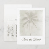 Island Palm Tree日付ポストカードの保存 案内ポストカード (正面/裏面)