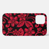 ISLAND PLUMERIA (黒/赤) Case-Mate iPhoneケース (裏面 (横))