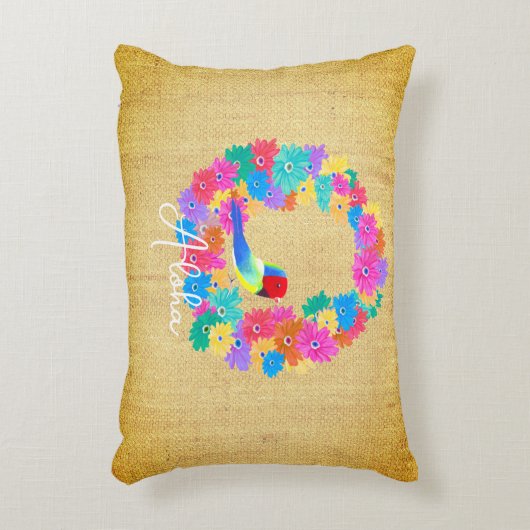 Island Rustic Bird 'Aloha'  アクセントクッション (正面(垂直))