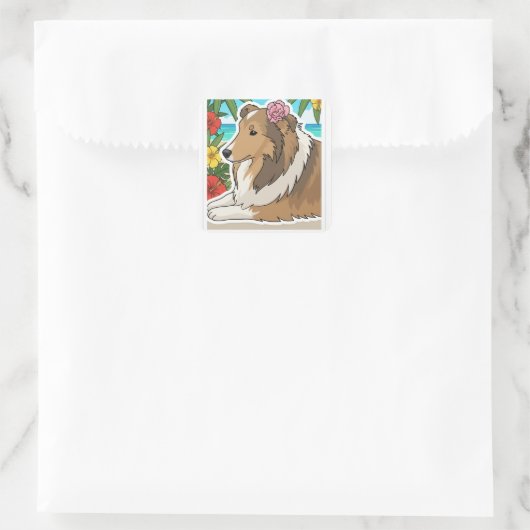 Island Sheltie スクエアシール (バッグ)