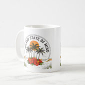 Island State of Mind Vintage Tropical HibiscusIsla コーヒーマグカップ (正面左)