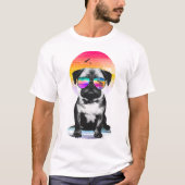 Island summer pug tシャツ (正面)