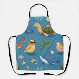 Island Sunset All-Over Print Apron Gift エプロン