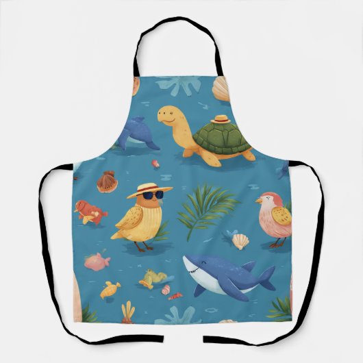 Island Sunset All-Over Print Apron Gift エプロン (正面)