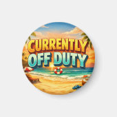 Island Sunset Beach Currently Off Duty  マグネット (正面)