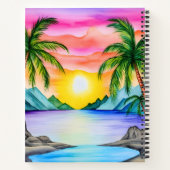 Island Tropical Beach Sunset ノートブック (裏面)