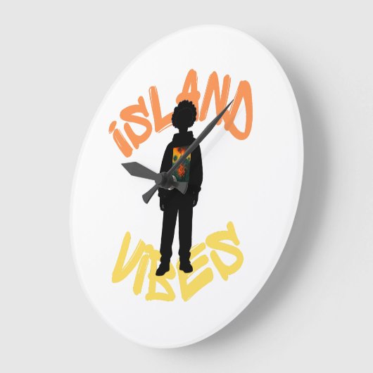 island vibes ラージ壁時計 (傾斜)