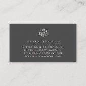 Island Vintage Botanical Palm Leaf 名刺 (裏面)