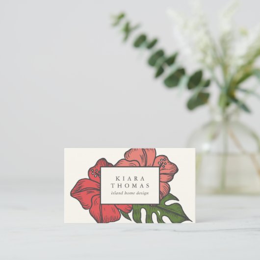 Island Vintage Hibiscus 名刺 (スタンド正面)