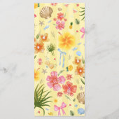 Island Yellow Wedding メニュー (裏面)