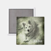 Islandhund Roka マグネット (正面/裏面)