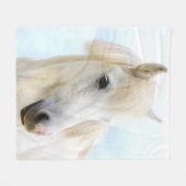 Islandpferd フリースブランケット (正面(横))