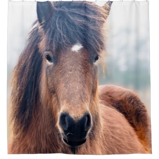 Islandpferd 3 シャワーカーテン (正面)