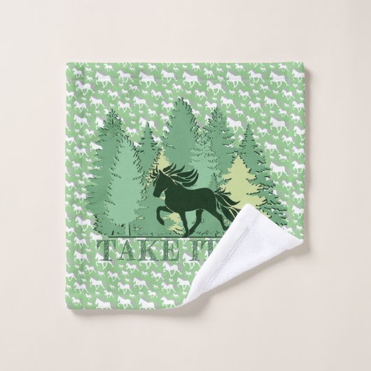 Islandpferdeherde take it isi  バスタオルセット (ウォッシュタオル)