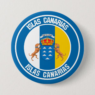 Islas Canariasの円形の紋章 缶バッジ