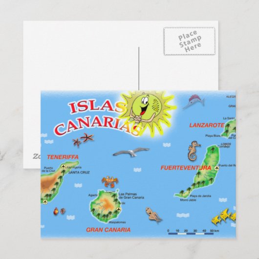 Islas Canariasはがき ポストカード (正面/裏面)
