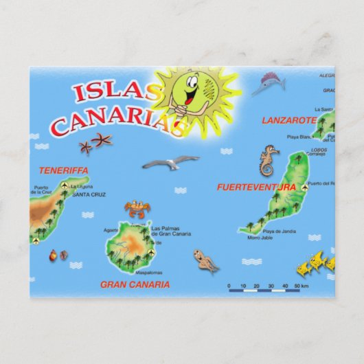 Islas Canariasはがき ポストカード (正面)