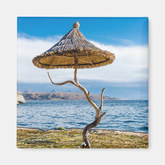Islas Flotantes, Lago Titicaca, Bolivia マグネット (正面)