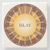 Islayの独身のなモルトのスコットランドウィスキーの大理石のコースター ストーンコースター (正面)