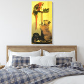 Islay, Tilco, Macaw and Love Birds by Landseer キャンバスプリント (インサイチュ (寝室))