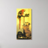 Islay, Tilco, Macaw and Love Birds by Landseer キャンバスプリント (正面)