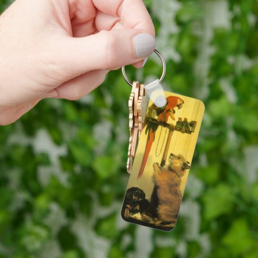 Islay, Tilco, Macaw and Love Birds by Landseer キーホルダー (手)