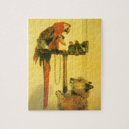 Islay, Tilco, Macaw and Love Birds by Landseer ジグソーパズル (縦)