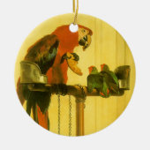 Islay, Tilco, Macaw and Love Birds by Landseer セラミックオーナメント (正面)