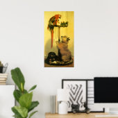 Islay, Tilco, Macaw and Love Birds by Landseer ポスター (ホームオフィス)