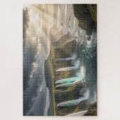 Isle of Legends Coastal Waterfall Jigsaw Puzzle ジグソーパズル (縦)