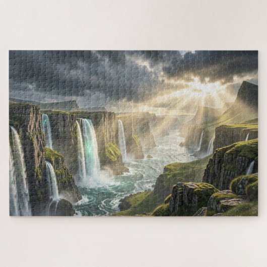 Isle of Legends Coastal Waterfall Jigsaw Puzzle ジグソーパズル (横)