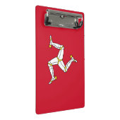 Isle of Manフラグ付きミニクリップボード(英国) ミニクリップボード (アングル)