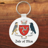 ISLE OF MAN – 紋章/旗/シンボル/紋章/紋章 キーホルダー (正面)
