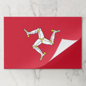 Isle Of Man Flag付きティアウェイ紙パッド ペーパーパッド (折り畳み)