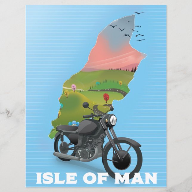 Isle of Man Motorbike旅行ポスター (正面)