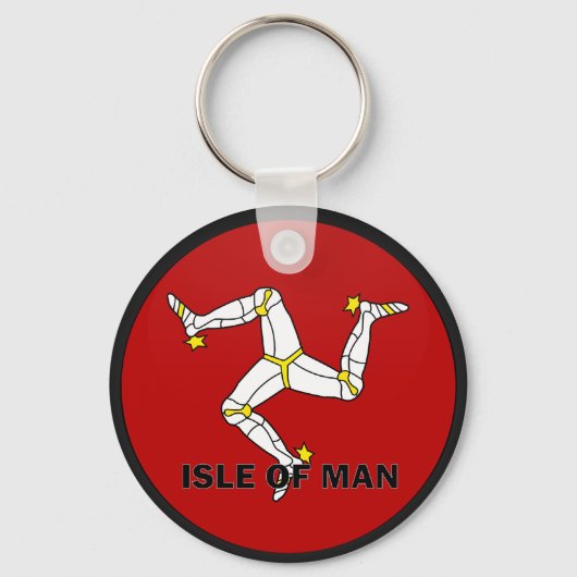 Isle Of Man Rounddel品質国旗 キーホルダー (正面)