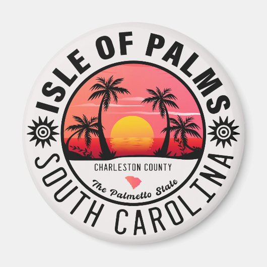 Isle of Palms SCレトロサンセットデミディーズ60s マグネット (正面)