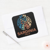 Isle of Sardinia Italy スクエアシール (封筒)