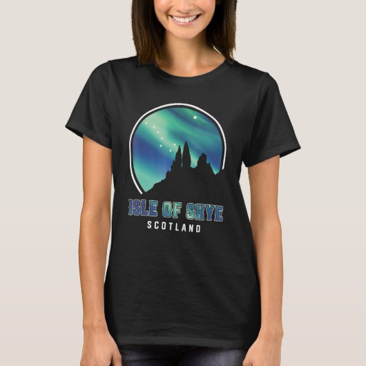 Isle of Skye Scotland Northern Lights Souvenir Tシャツ (正面)