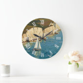 Isle of Wight England Travel ラージ壁時計 (ホーム)