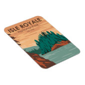 Isle Royale National Park Michigan Vintage マグネット (右側)