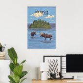 Isle Royale National Park Travel Poster ポスター (ホームオフィス)