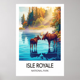 Isle Royale Travel Poster National Park Art ポスター