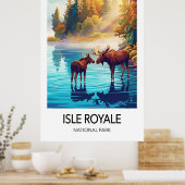 Isle Royale Travel Poster National Park Art ポスター (キッチン)