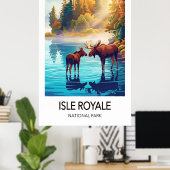 Isle Royale Travel Poster National Park Art ポスター (ホームオフィス)
