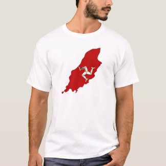 Isleofmanの旗の地図 Tシャツ